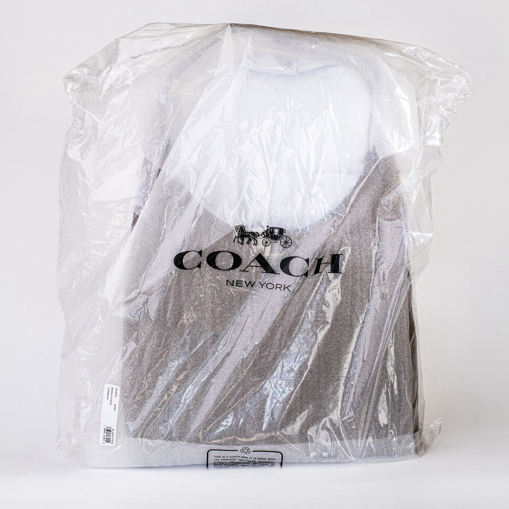 NWT COACH Brooklyn 39 Large Leather Shoulder Bag CU044 Dark Stone Tan $495 - Picture 8 of 11